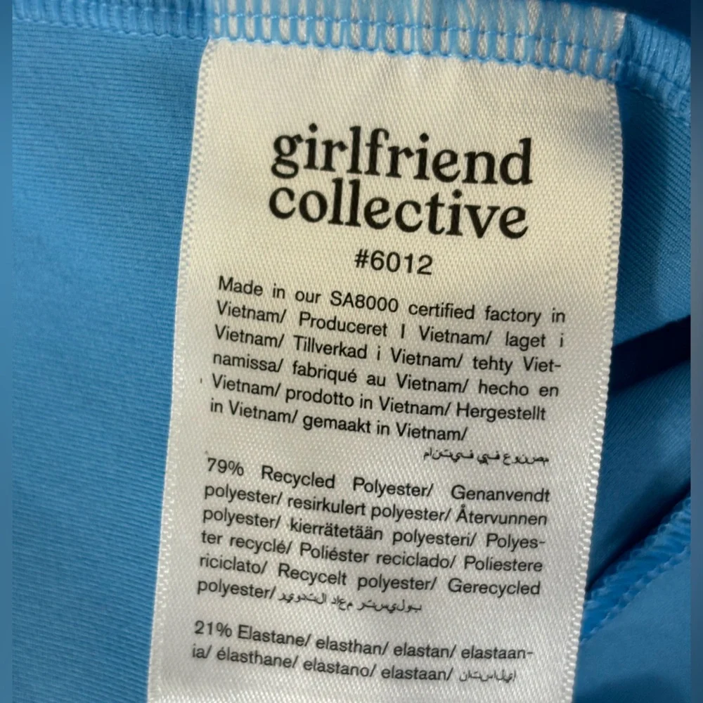 GIRLFRIEND COLLECTIVE Bike Unitard Workout Gym Onsie One Piece Blue Onsie‎ 2XL